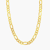 Sterling Silver 7.8mm Figaro Chain - Gold Plated
